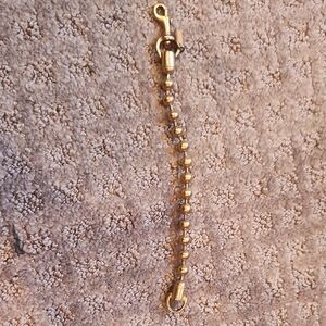 Coach Gold-Tone Ball Chain Bracelet with Lobster Clasp